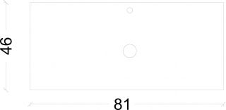 Столешница Armadi Art Vallessi 80см антрацит 840-080-A